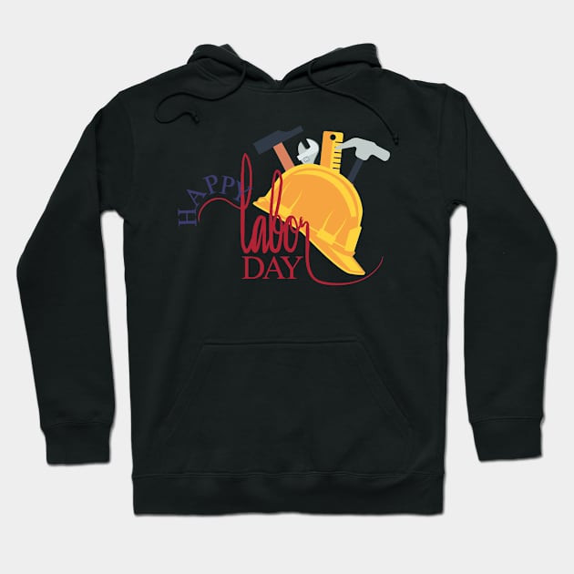 Happy Labor Day Illustration Hoodie by arcanumstudio